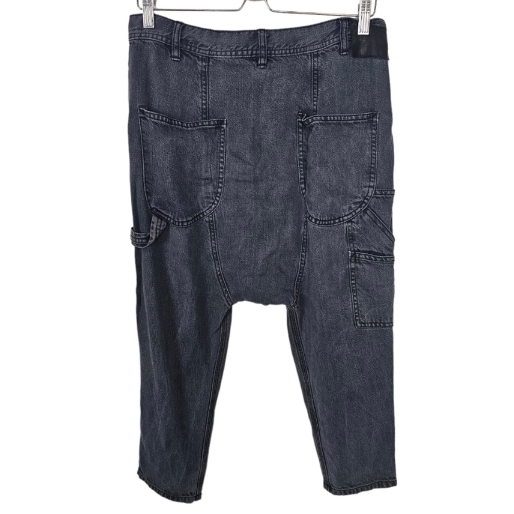 R13 Drop Crotch Harem Denim Black Jean Size 26